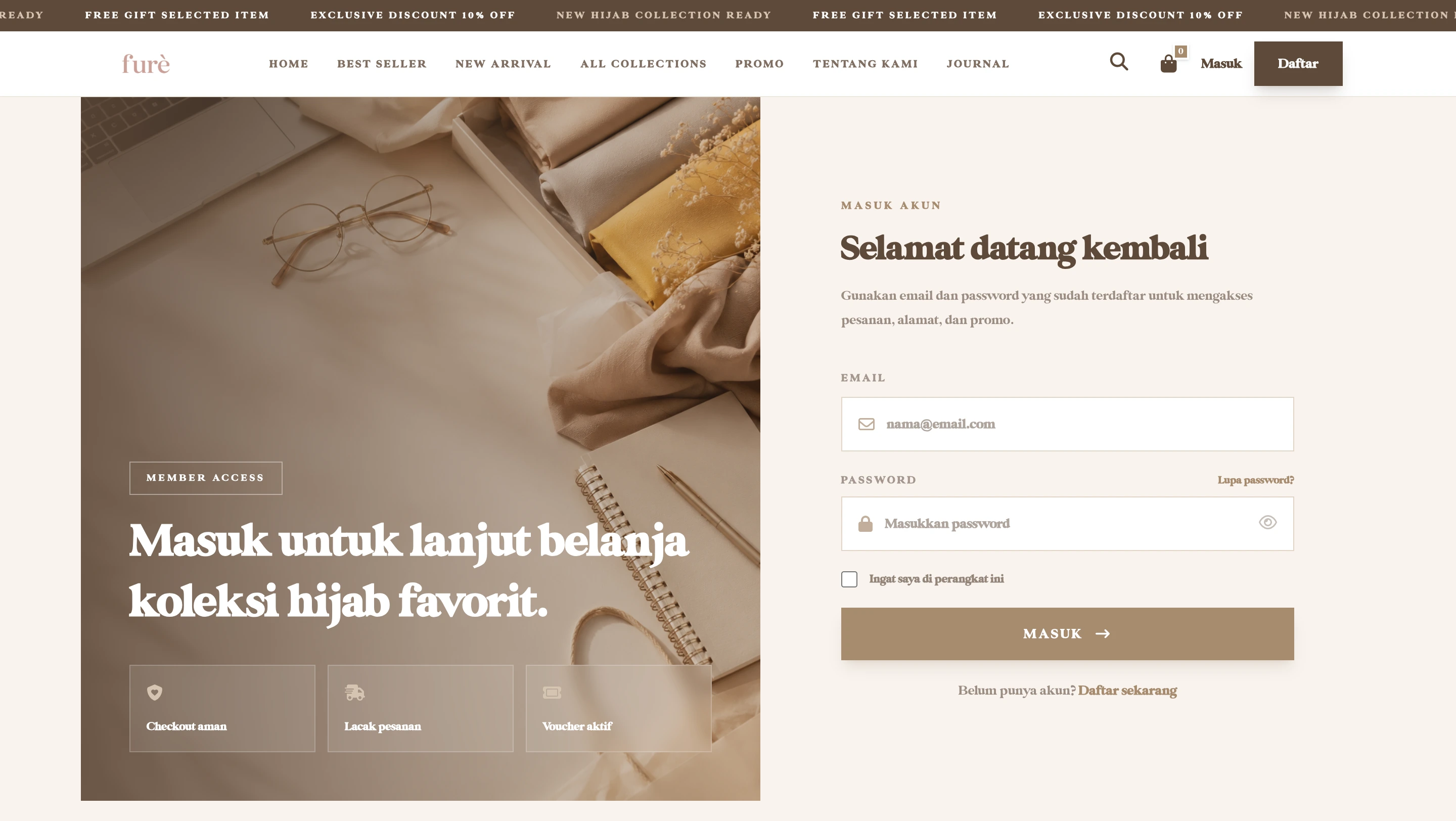 Furè Hijab E-Commerce Website - thumbnail 5