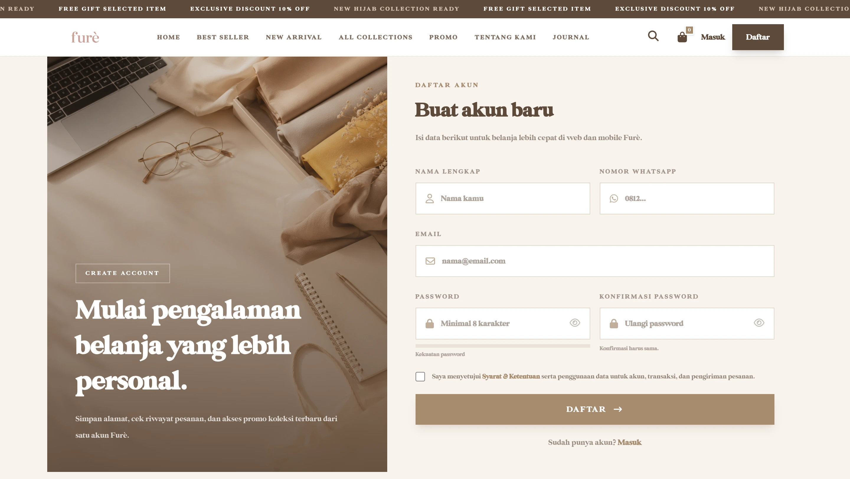 Furè Hijab E-Commerce Website - thumbnail 6