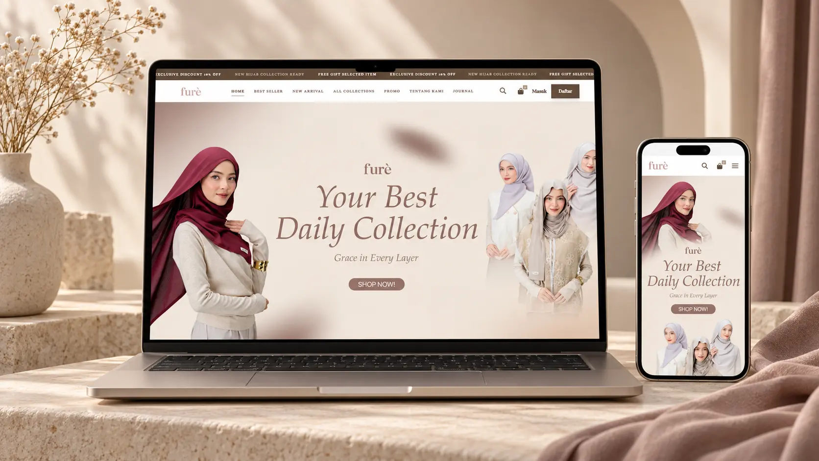 Furè Hijab E-Commerce Website